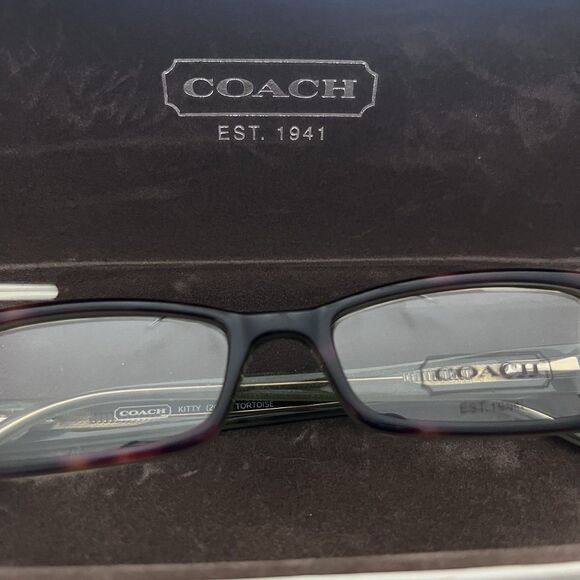 NIB Coach Shelby‎ Tortoise glasses Dark Tortoise Eyeglasses Frame 48-16-135 - Picture 3 of 4